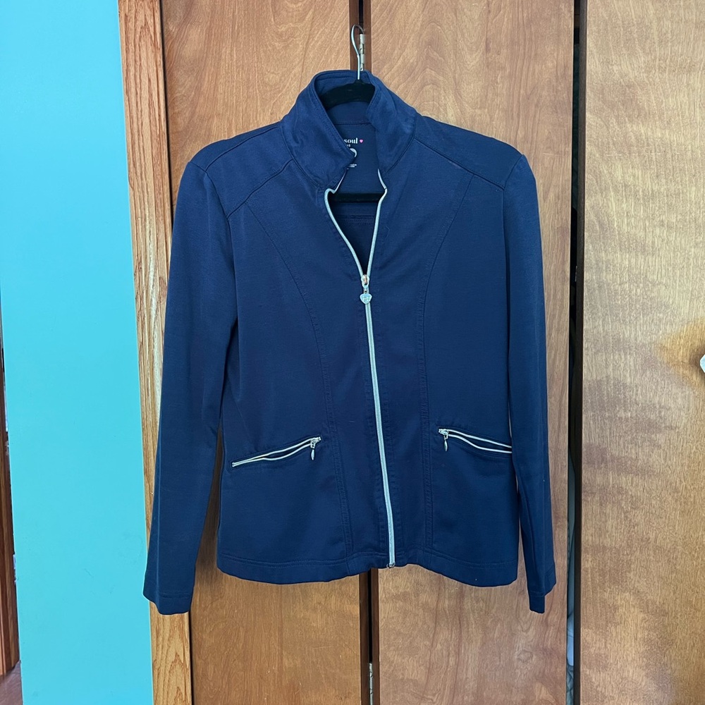 HeartSoul Navy Blue Scrub Jacket